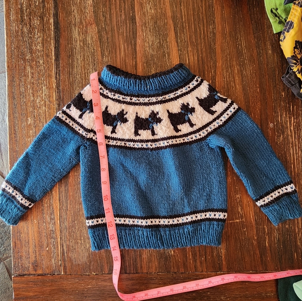 Handknitted Sweater Dog Winter Scottie Unisex